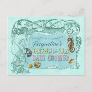 Under the Sea Baby Shower Invitation Postcard