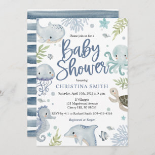 Under the Sea Baby Shower Invitations