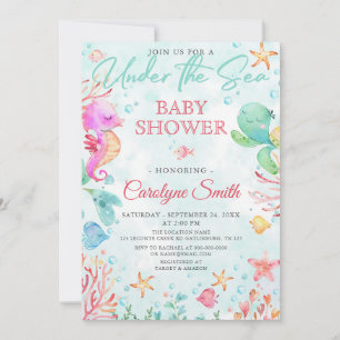 Under the Sea Baby Shower Nautical Design Invitation
