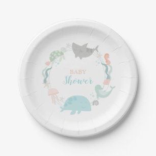 Under The Sea Baby Shower Paper Plate