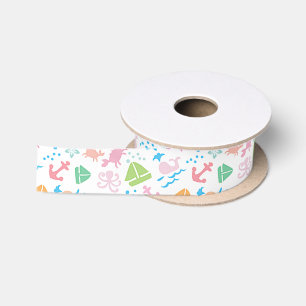 Under The Sea Baby Shower Satin Ribbon