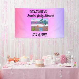 Under The Sea Baby Shower: Welcoming Our Baby Girl Banner
