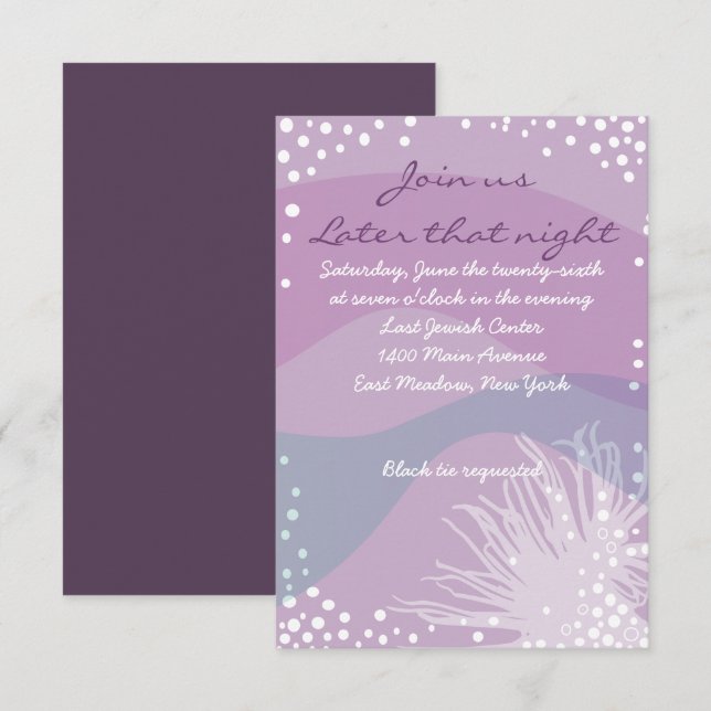 UNDER THE SEA Bat Bar Mitzvah Invitation (Front/Back)