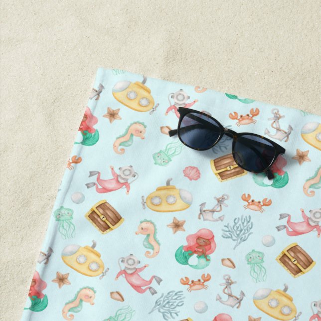 Under The Sea Beach Towel (In Situ)