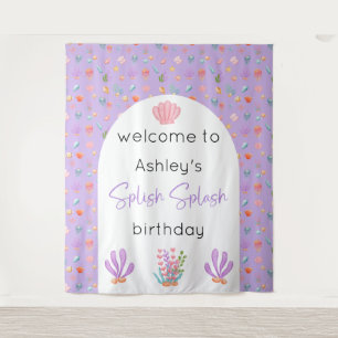 Under The Sea Birthday Backdrop Tapestry