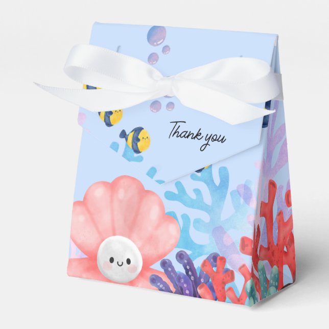 Under the sea birthday  favor box (Front Side)