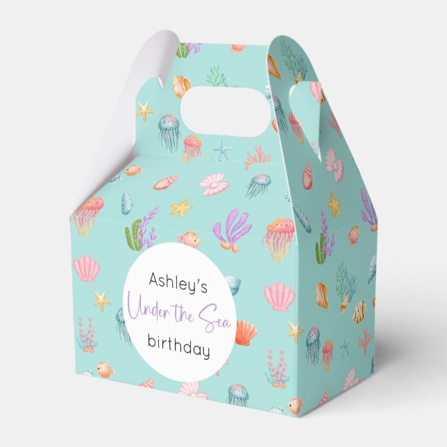 Under The Sea Birthday Favor Box (Front Side)