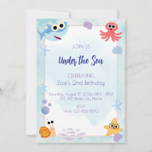 Under the Sea Birthday Invitation