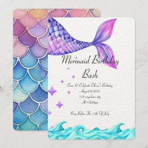 UNDER THE SEA BIRTHDAY INVITATION FOR GIRLS
