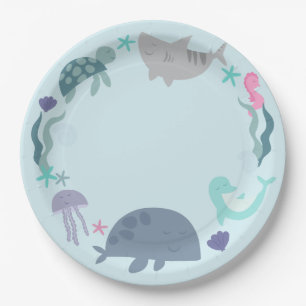 Under The Sea Birthday Invitation Paper Plate