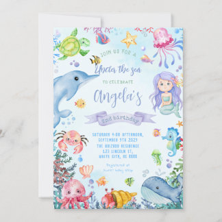 Under the Sea Birthday Party Invitation
