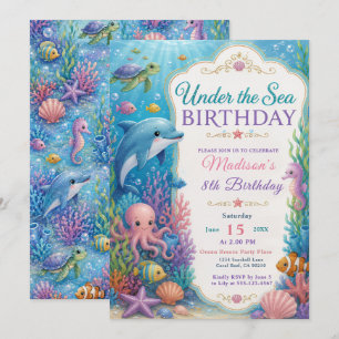 Under the Sea Birthday Party Invitation