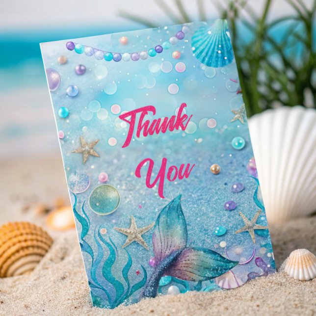 Under the Sea Birthday Party  Thank You Card (Creator Uploaded)