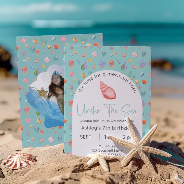 Under The Sea Birthday Photo Invitation (Creator Uploaded)