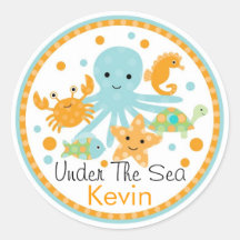 Under The Sea Birthday Sticker