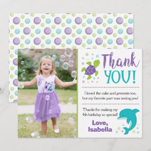 Under the Sea Birthday Thank You Card