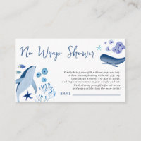 Under the Sea Blue Boy Whale No Wrap Shower