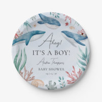 Under the Sea Blue Whale Boy Baby Shower