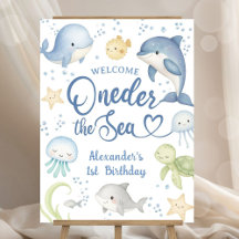 Under The Sea Boy 1st Birthday Cute Ocean