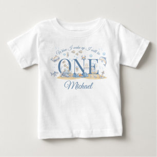 Under the Sea Boy 1st Birthday T-Shirt When I Wake