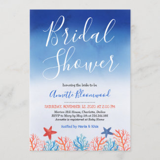 Under The Sea Bridal Shower Invitation