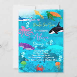 Under The Sea Bright Invitation