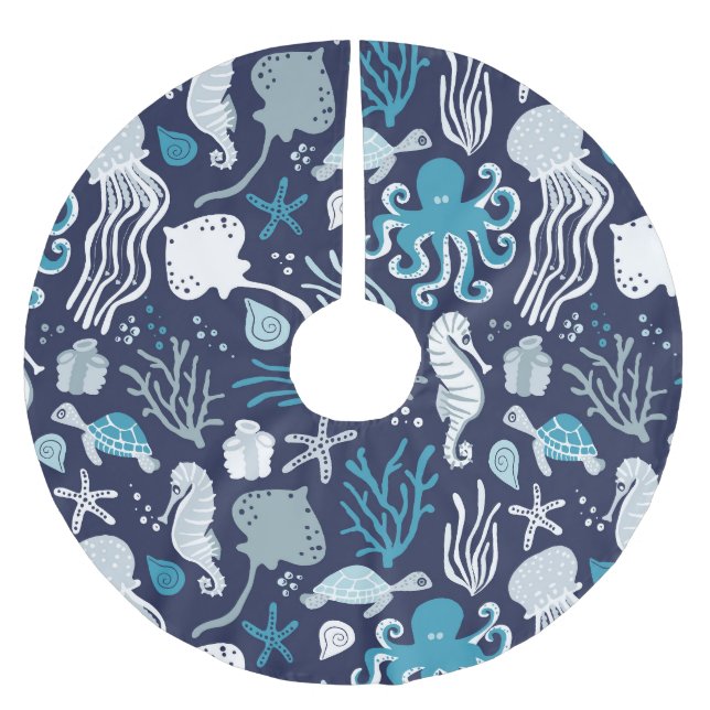 Under the Sea Brushed Polyester Tree Skirt (Front)