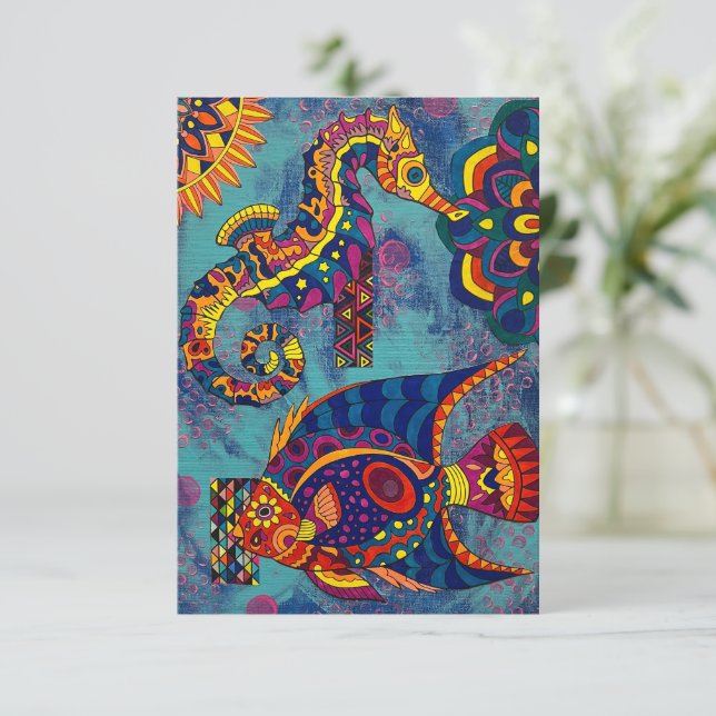 Under the Sea Card (Standing Front)