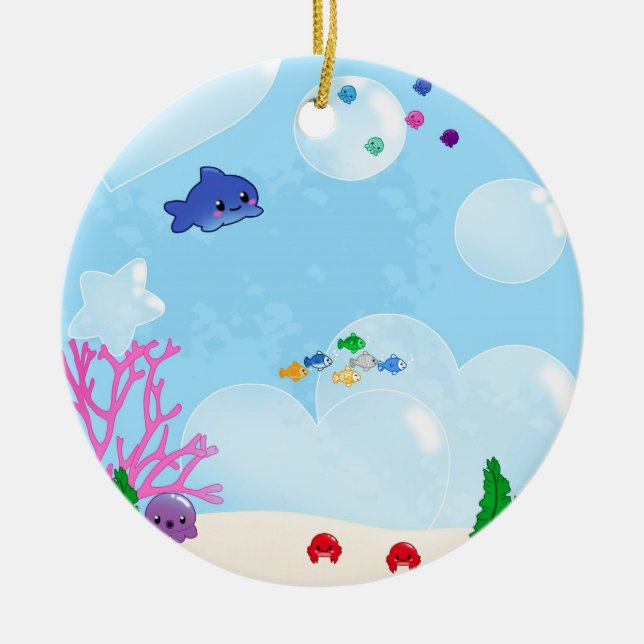 Under the Sea Ceramic Ornament (Front)