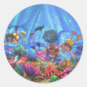 Under the Sea Classic Round Sticker