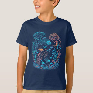 Under The Sea coral reef Graphic Design T-Shirt