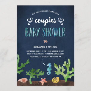 Under the Sea   Couples Baby Shower Invitation
