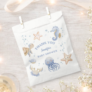 Under The Sea! Cute Blue Boy Baby Shower Favour Bag