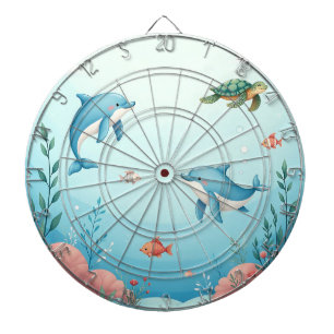 Under the Sea Cute Kids Dartboard
