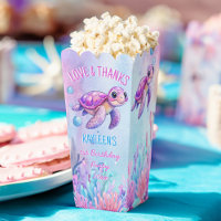 Under the sea cute turtle pink purple birthday