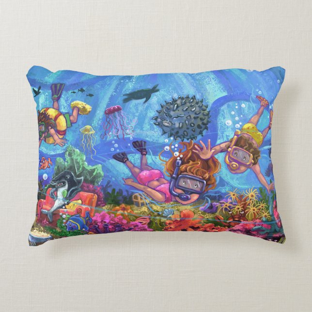 Under the Sea Decorative Pillow (Front)