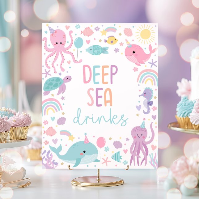 Under The Sea Deep Sea Drinks Party Poster (Creator Uploaded)
