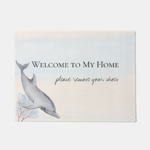 Under the Sea Dolphin Personalized 2  Doormat