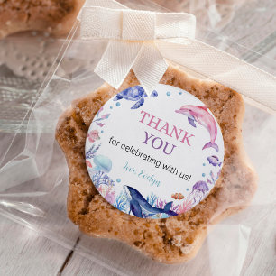 Under The Sea Dolphin Sticker Labels Birthday