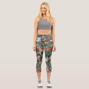 Under the Sea Fairy tale series painting in green  Capri Leggings