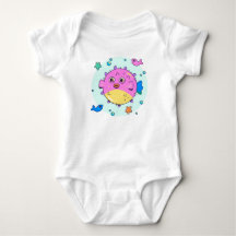 Under the Sea Fish Adventure Baby Bodysuit