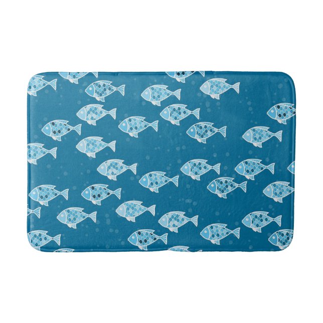 Under The Sea Fish Design Bath Mat (Front)