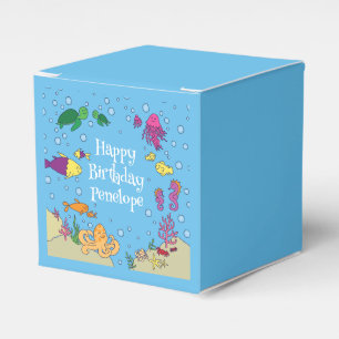 Under the Sea Fish Kids Birthday Party Favor Box