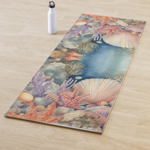 Under The Sea Fish Shells Yoga Mat