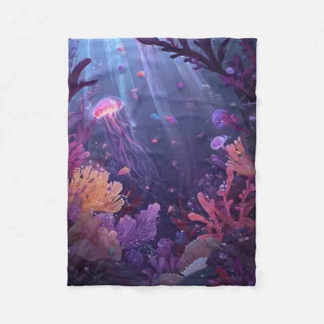 Under The Sea Fleece Blanket (Front)