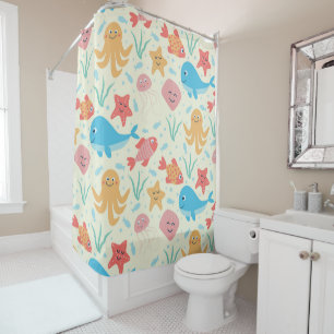 Under the Sea Funny Marine Creatures Pattern
