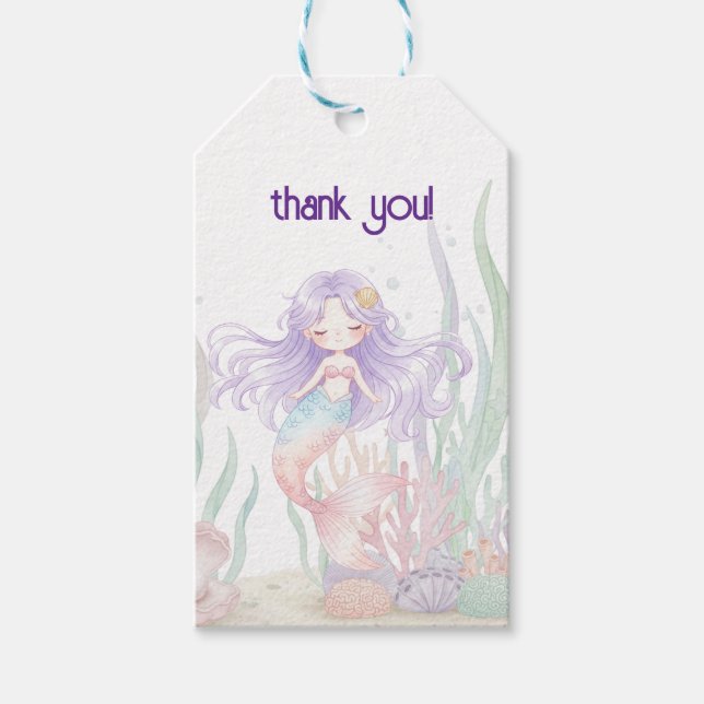 Under the Sea Gift Tag mermaid (Front)