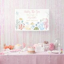 Under The Sea Girl Baby Shower Welcome