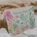 Under the Sea Girls Baby Shower Thank You Note<br><div class="desc">Cute Under the Sea thank you note card for a neutral baby shower.  Matching items available in our shop.</div>