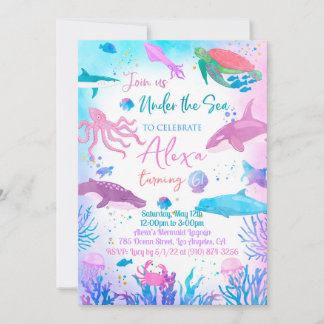 Under The Sea Invitation